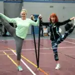 Paula and Michelle doing Bo-Yoga at the Discover Conference
